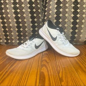 Nike Free RN Running Shoes White/Black 6.5
